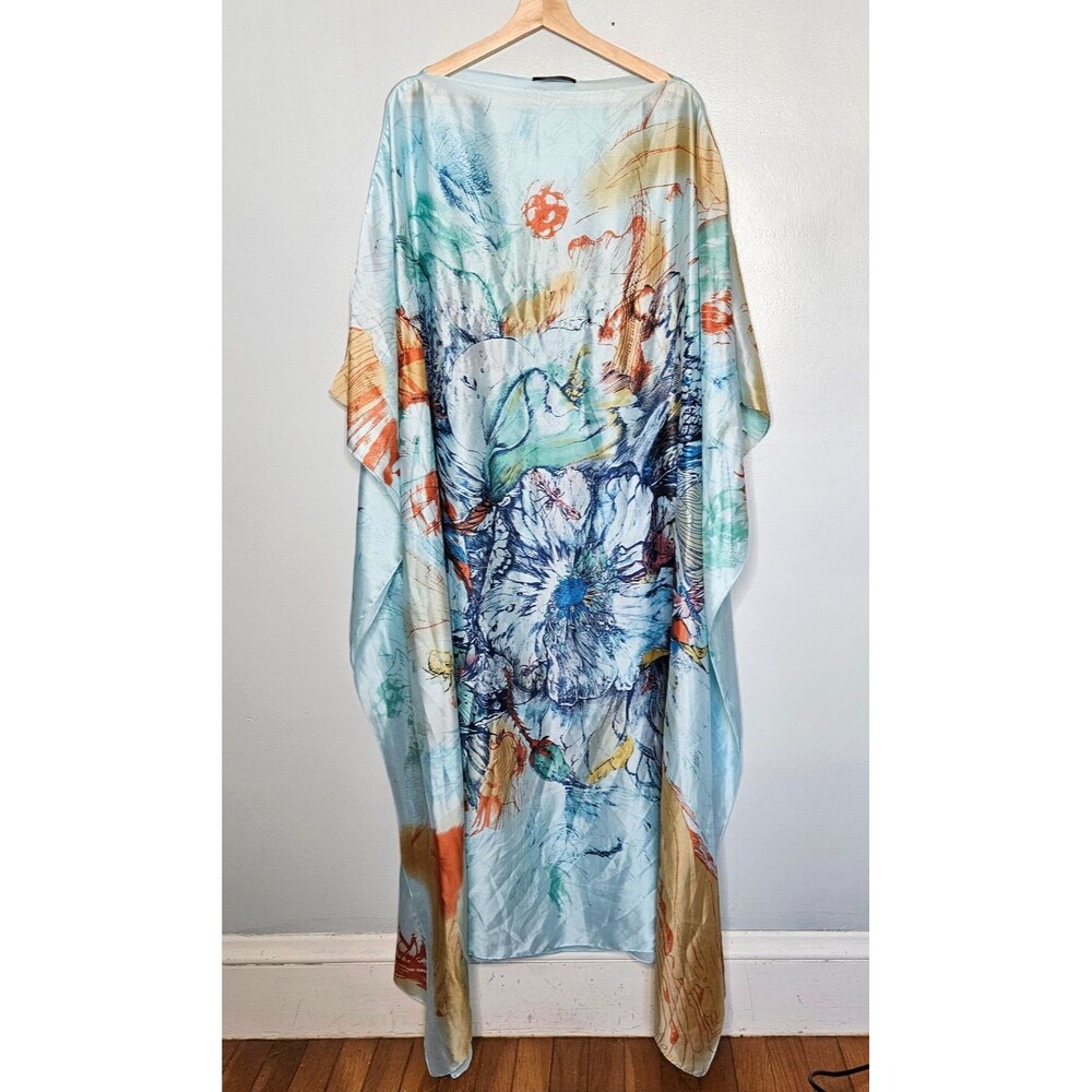 Silky Women's Kaftan Coverup Casual Dress OS Floral Lightweight Breathable Boho